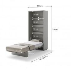 Sienas gulta 90 BED CONCEPT BC-03, pelēks